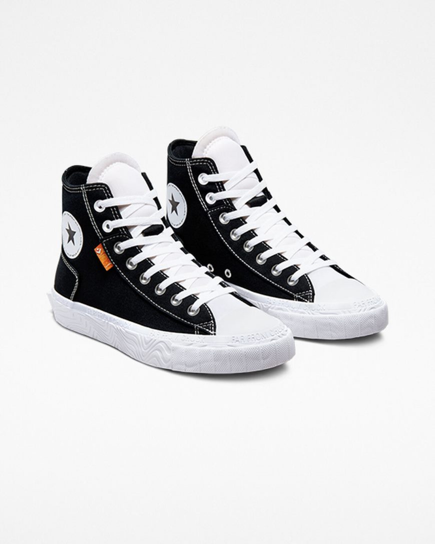 Men's Converse Chuck Taylor Alt Star Canvas High Top Shoes Black / White | AU 68193D